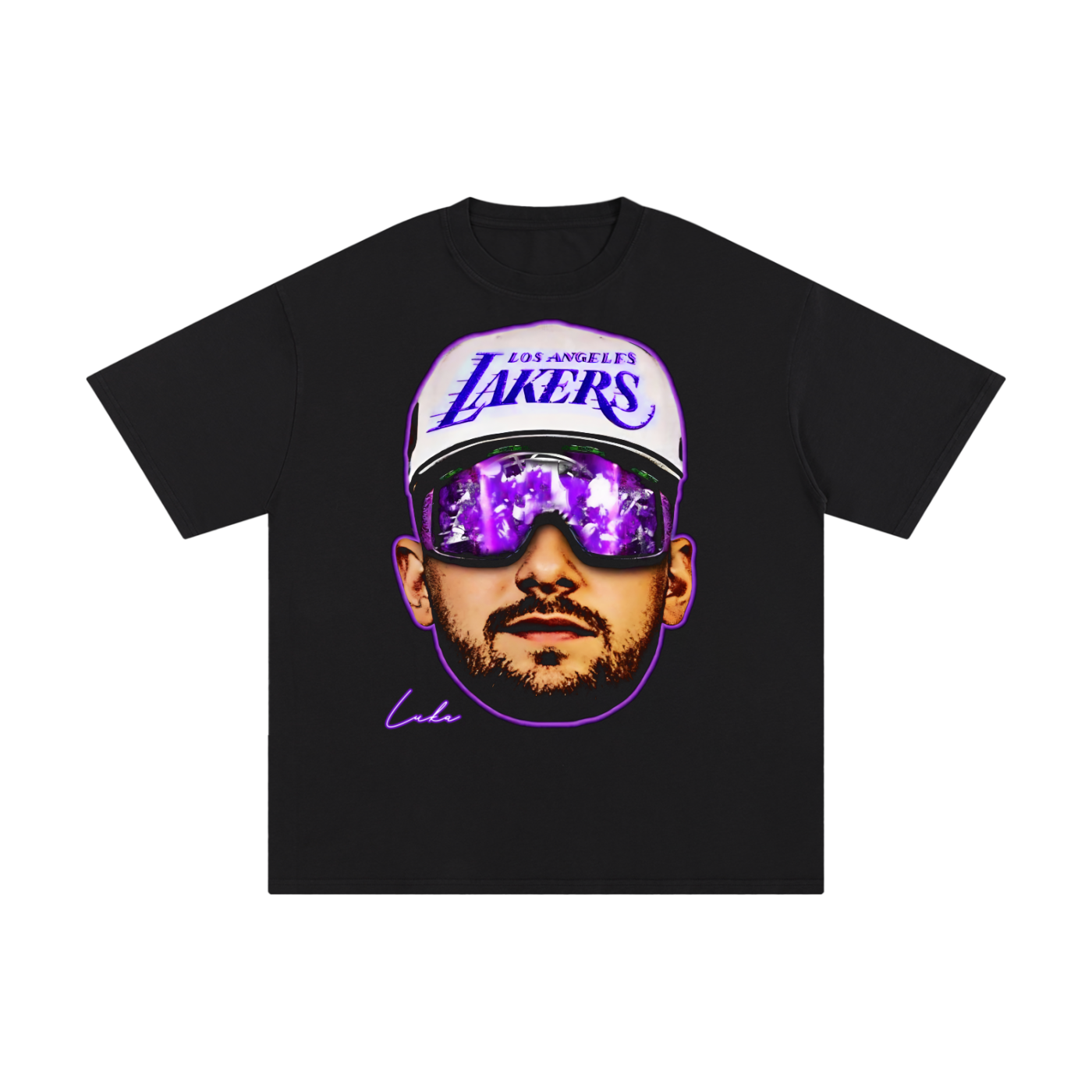 LUKA BIG FACE BLACK TEE